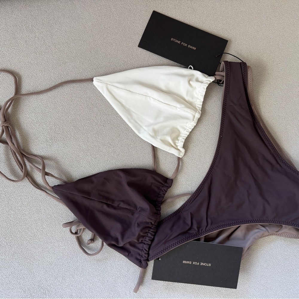 Stone Fox Swim Reversible Two-Tone Bikini Luka Bottom and Tropez Top